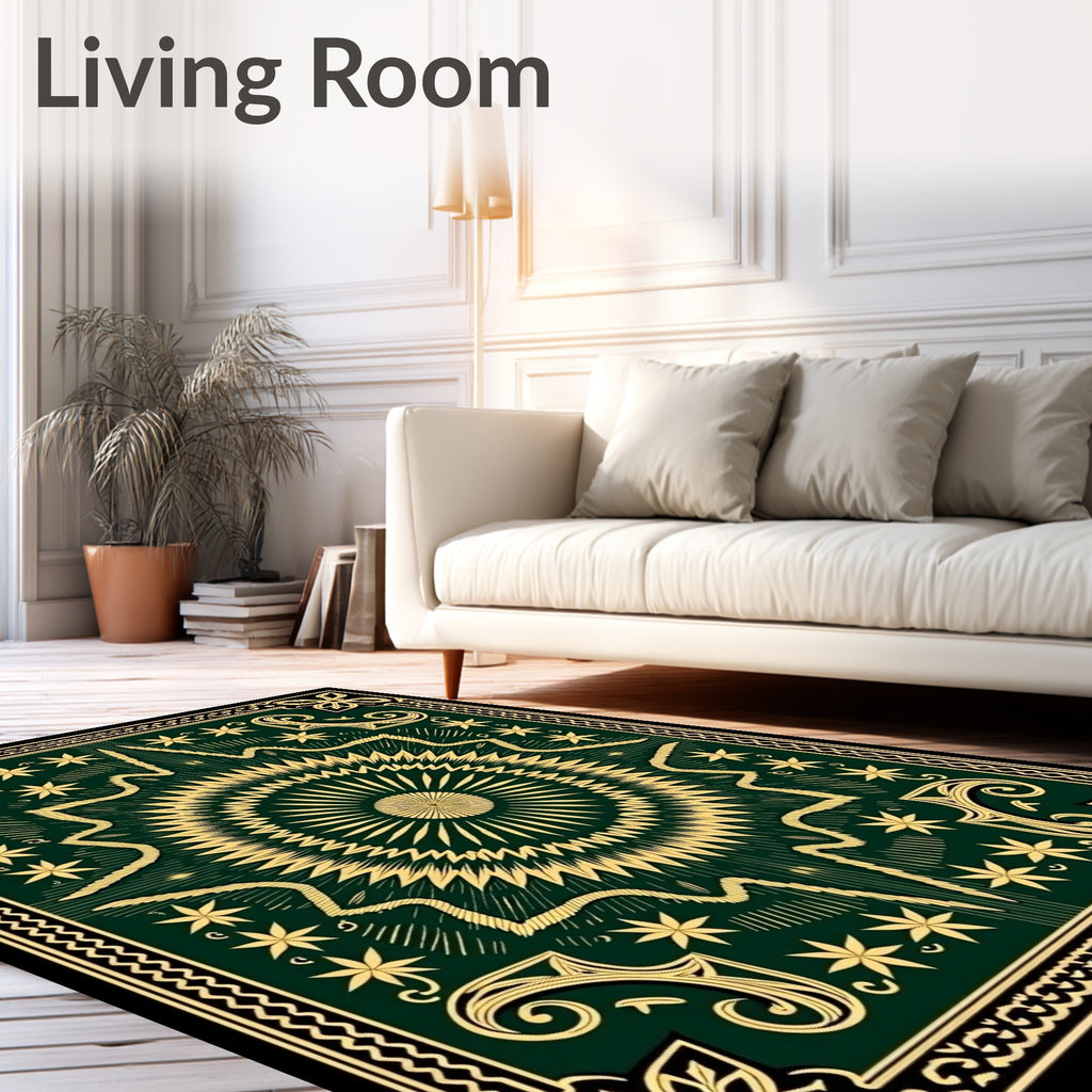 Radiant Starburst Geometric Design Rug
