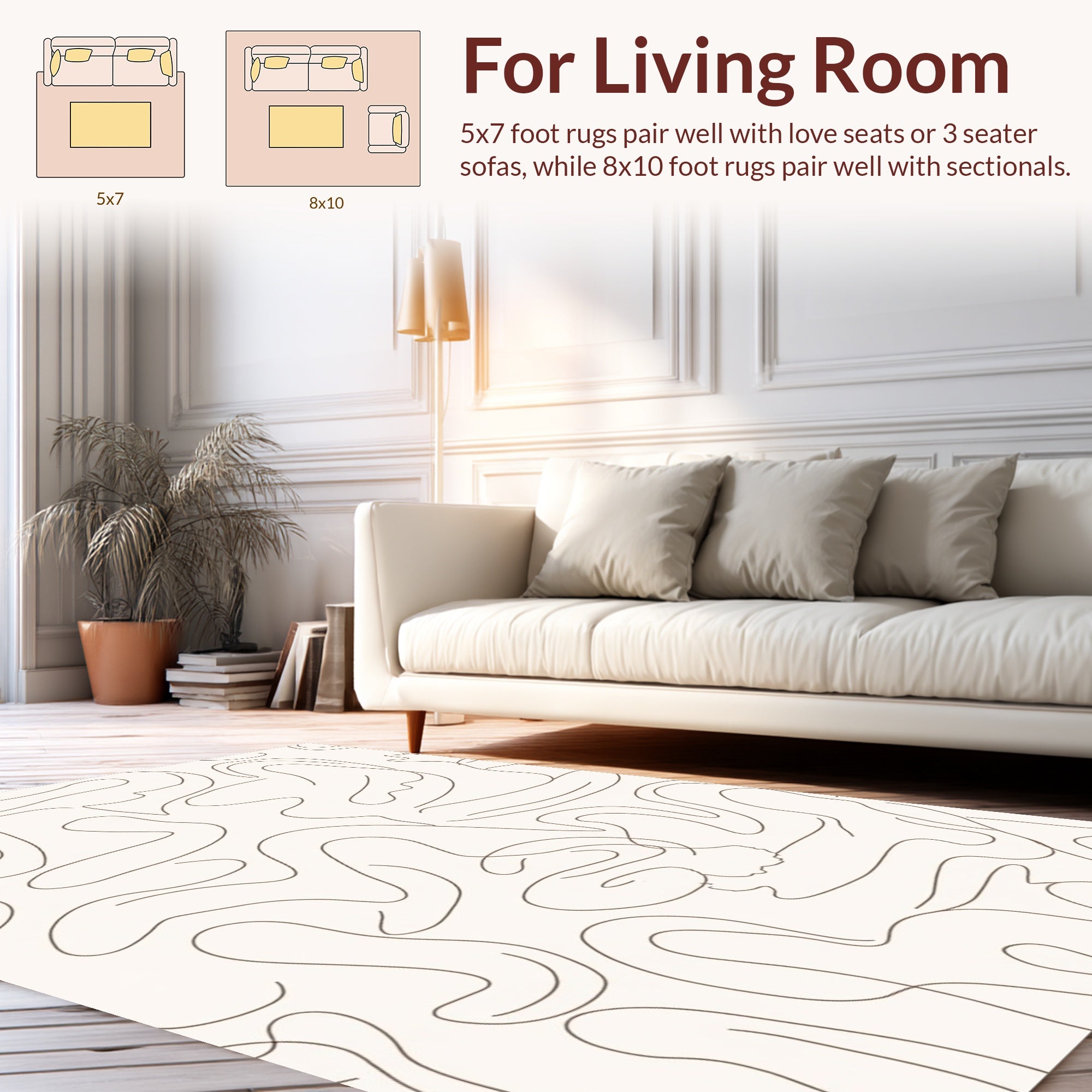 Abstract Line Art Pattern Rug