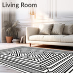 Abstract Linear Geometric Layered Rug