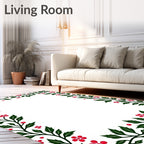 Red Berry Vine Garland Rug