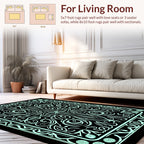 Symmetrical Floral Swirls Design Rug