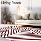 Geometric Maze Pattern Rug