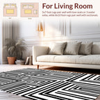 Abstract Geometric Maze Pattern Rug