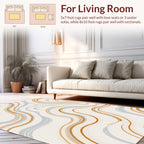Subtle Swirls Abstract Warm Tones Rug