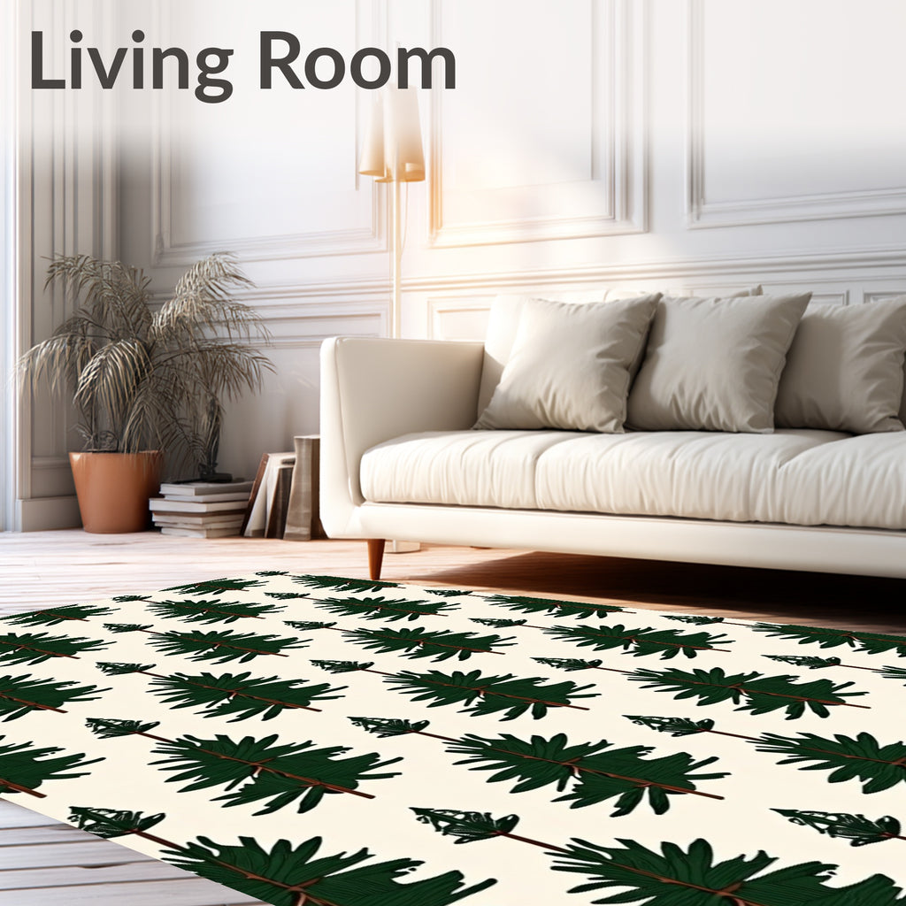 Emerald Pine Forest Repeating Pattern Rug