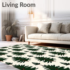 Emerald Pine Forest Repeating Pattern Rug