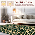 Elegant Ivory Floral Pattern Rug