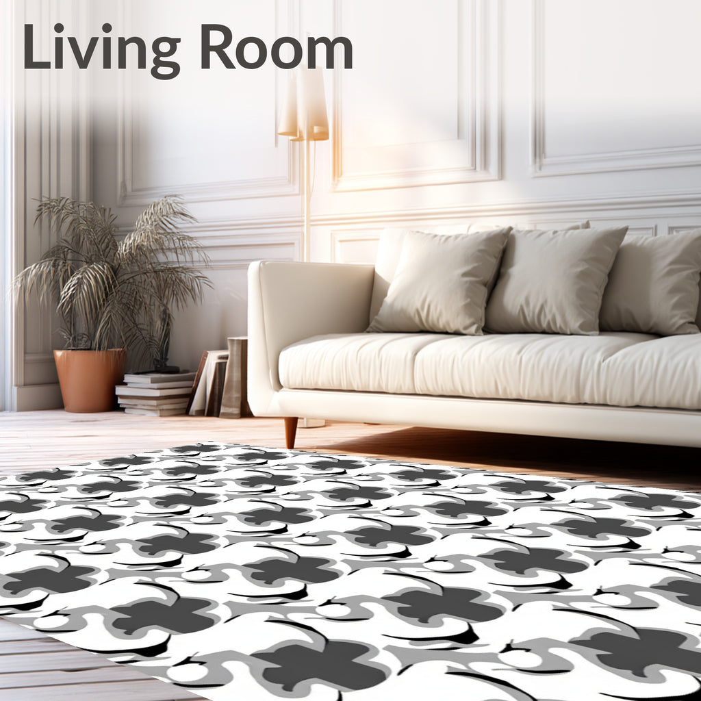 Tonal Abstract Swirl Pattern Rug