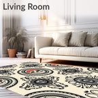 Gothic Skull Ornamental Pattern Rug