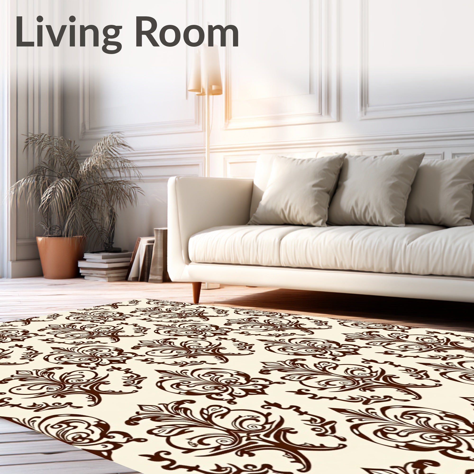 Regal Damask Swirl Ornament Rug