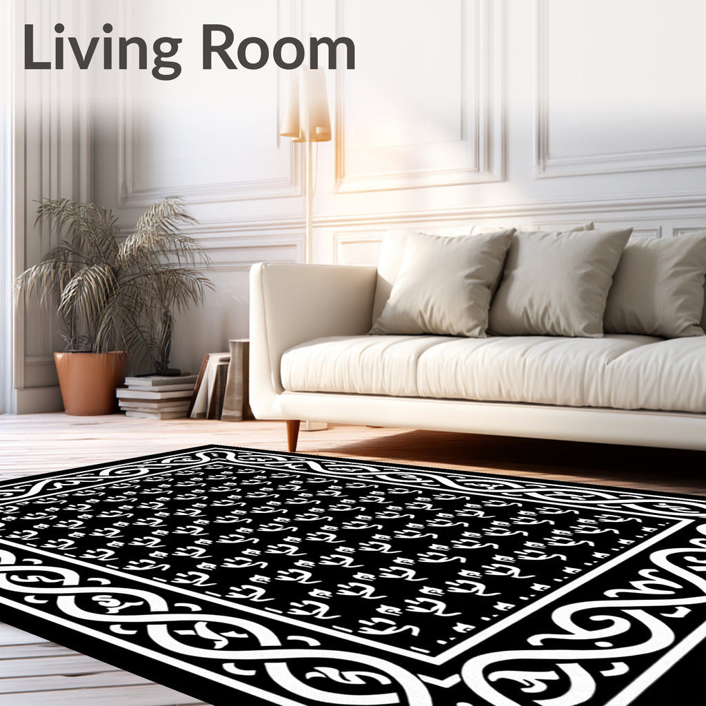 Intricate Celtic Knot Border Rug