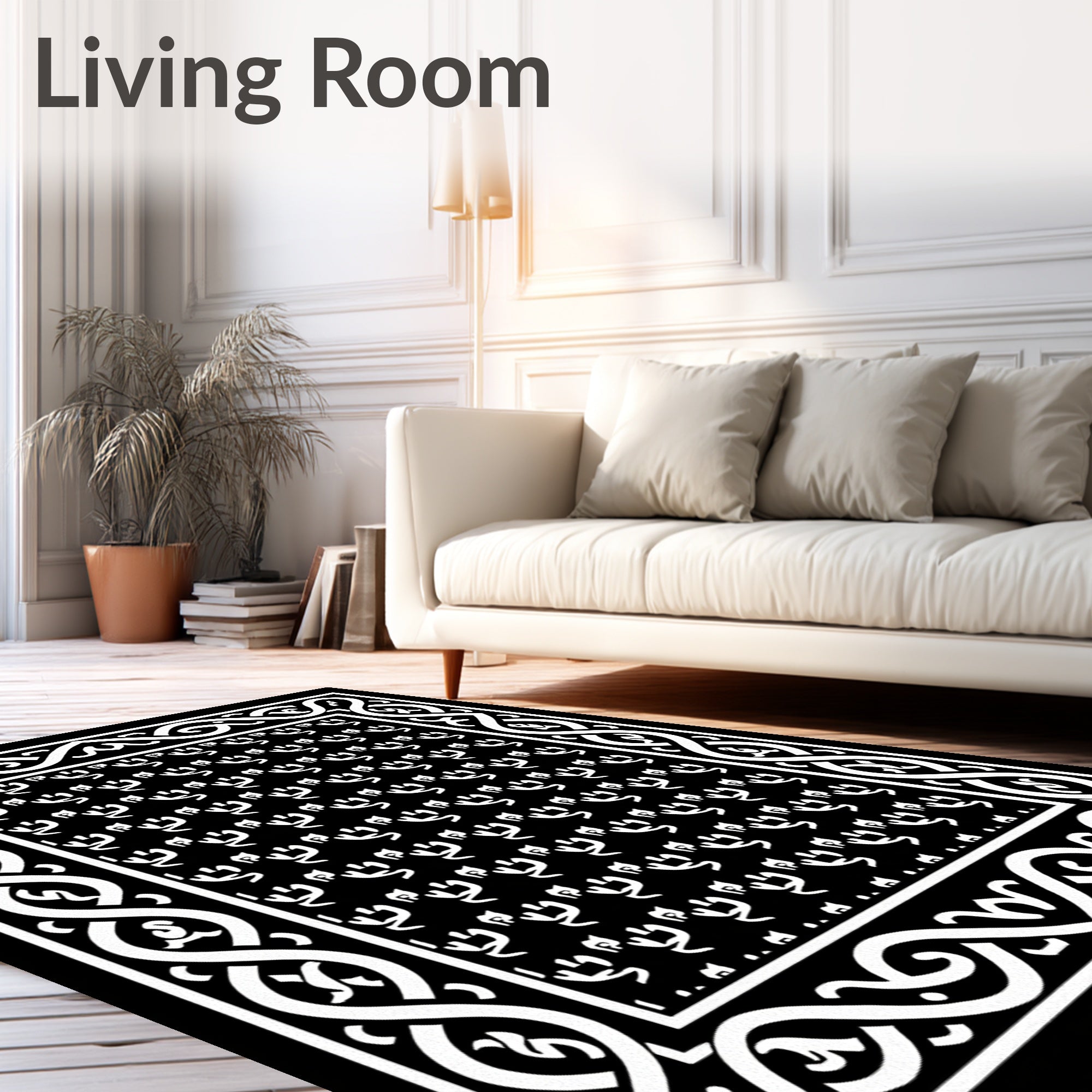 Intricate Celtic Knot Border Rug
