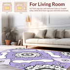 Mandala Floral Lavender Pattern Rug