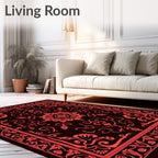 Ornate Floral Motif Mandala Design Rug