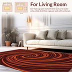 Abstract Swirls Warm Nebula Pattern Rug