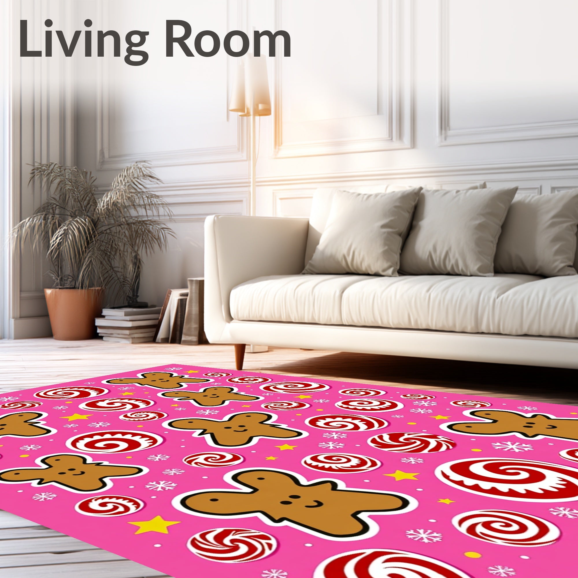Cute Gingerbread Cookie Patterns Rug