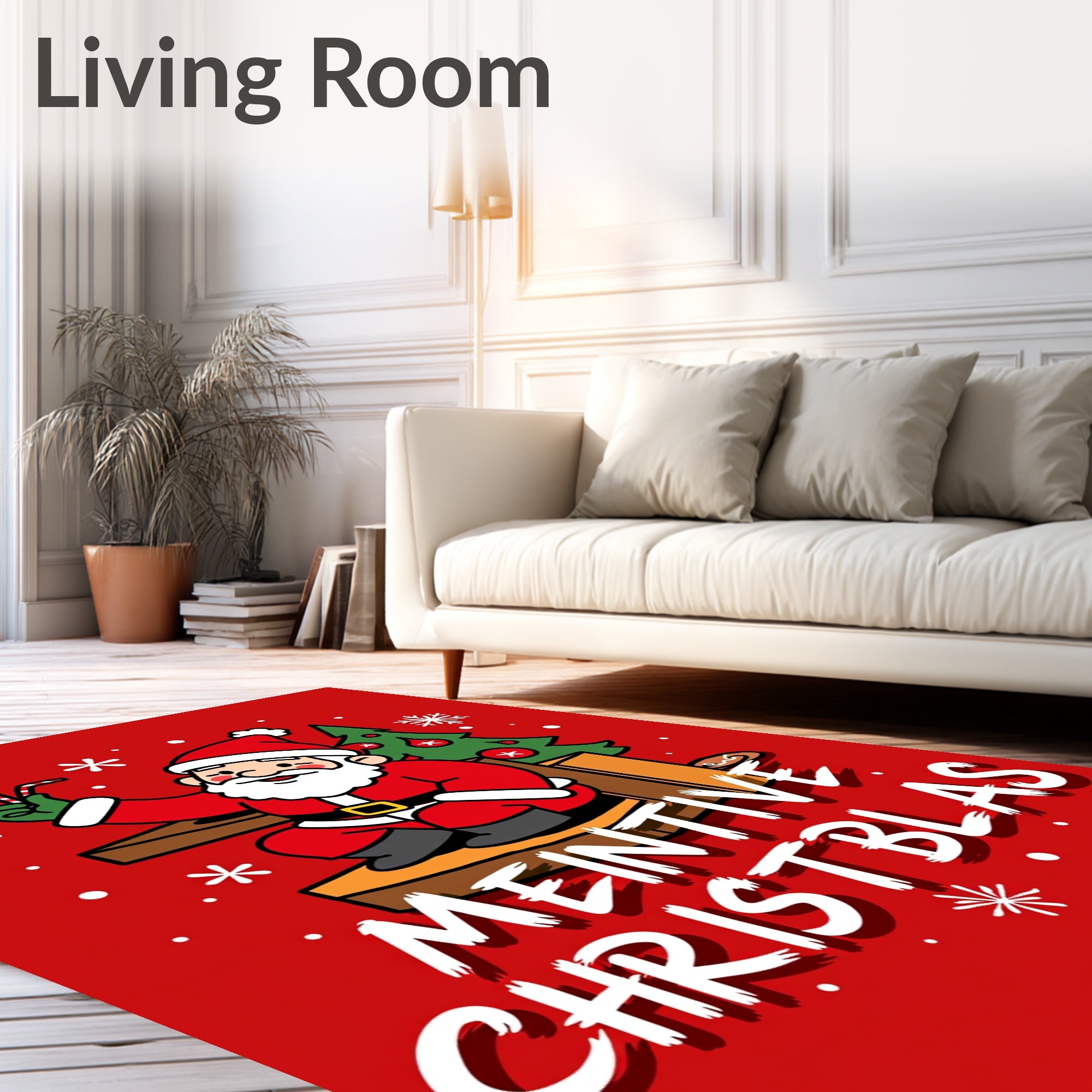 Merry Christmas Santa Claus Pattern Rug