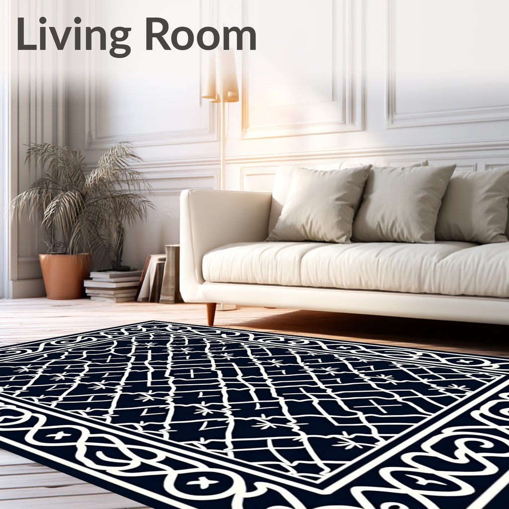 Intricate Tribal Geometric Design Rug