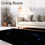 Cosmic Lightning Starry Night Rug
