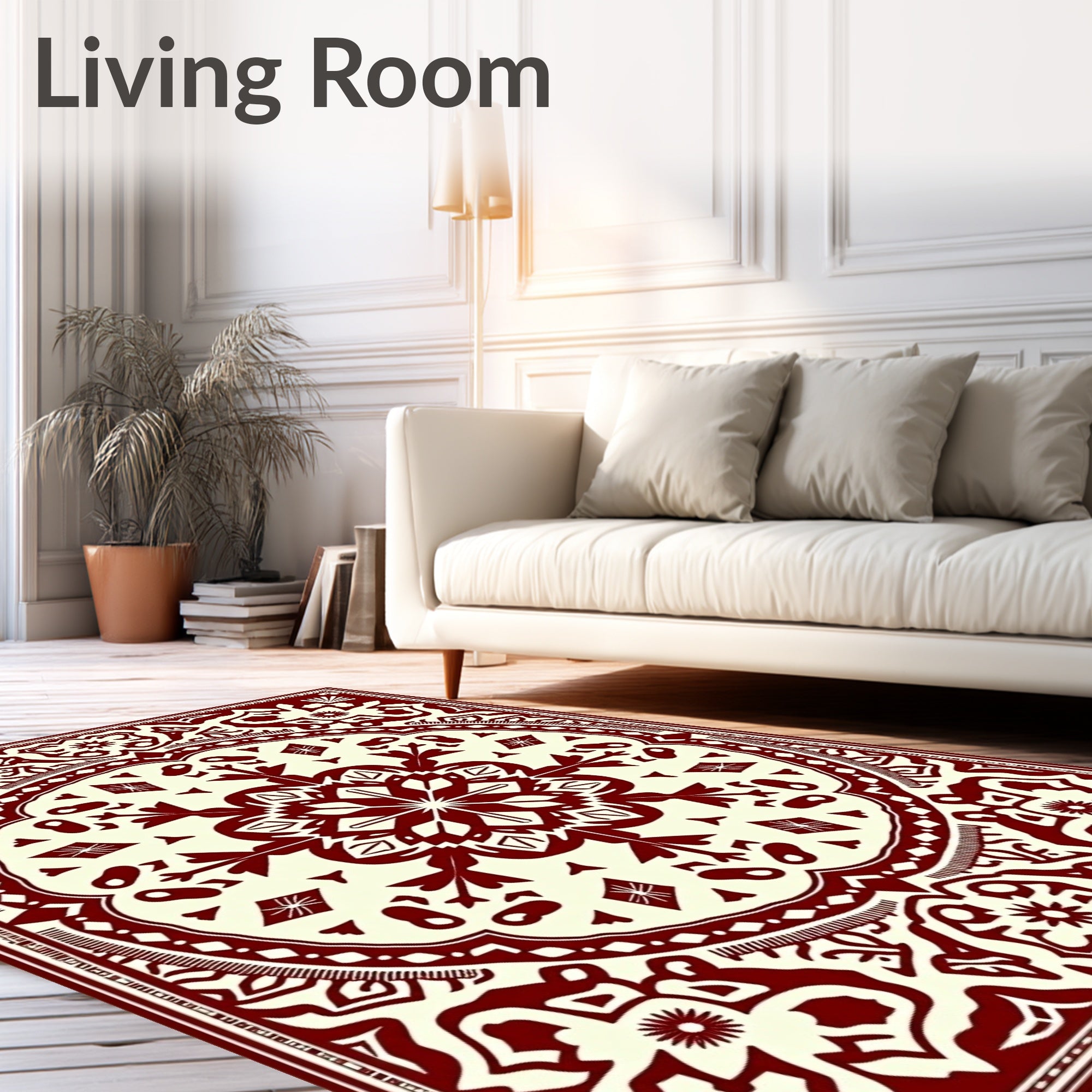 Ornate Geometric Mandala Pattern Rug