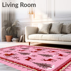 Whimsical Woodland Winter Scene Rug