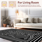 Monogrammatic Abstract Symmetry Design Rug