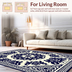 Classic Floral Medallion Border Design Rug