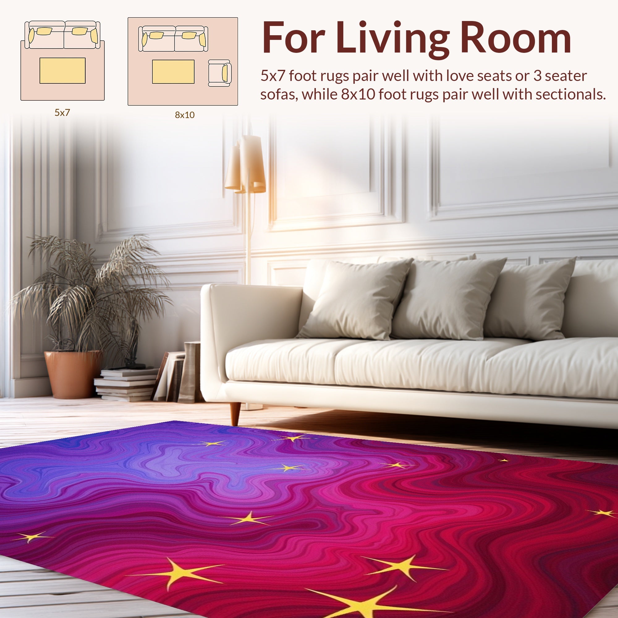 Cosmic Swirl Starry Night Rug