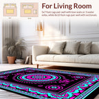 Vibrant Central Medallion Pattern Rug