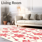 Jolly Santa Candy Cane Holiday Cheer Rug