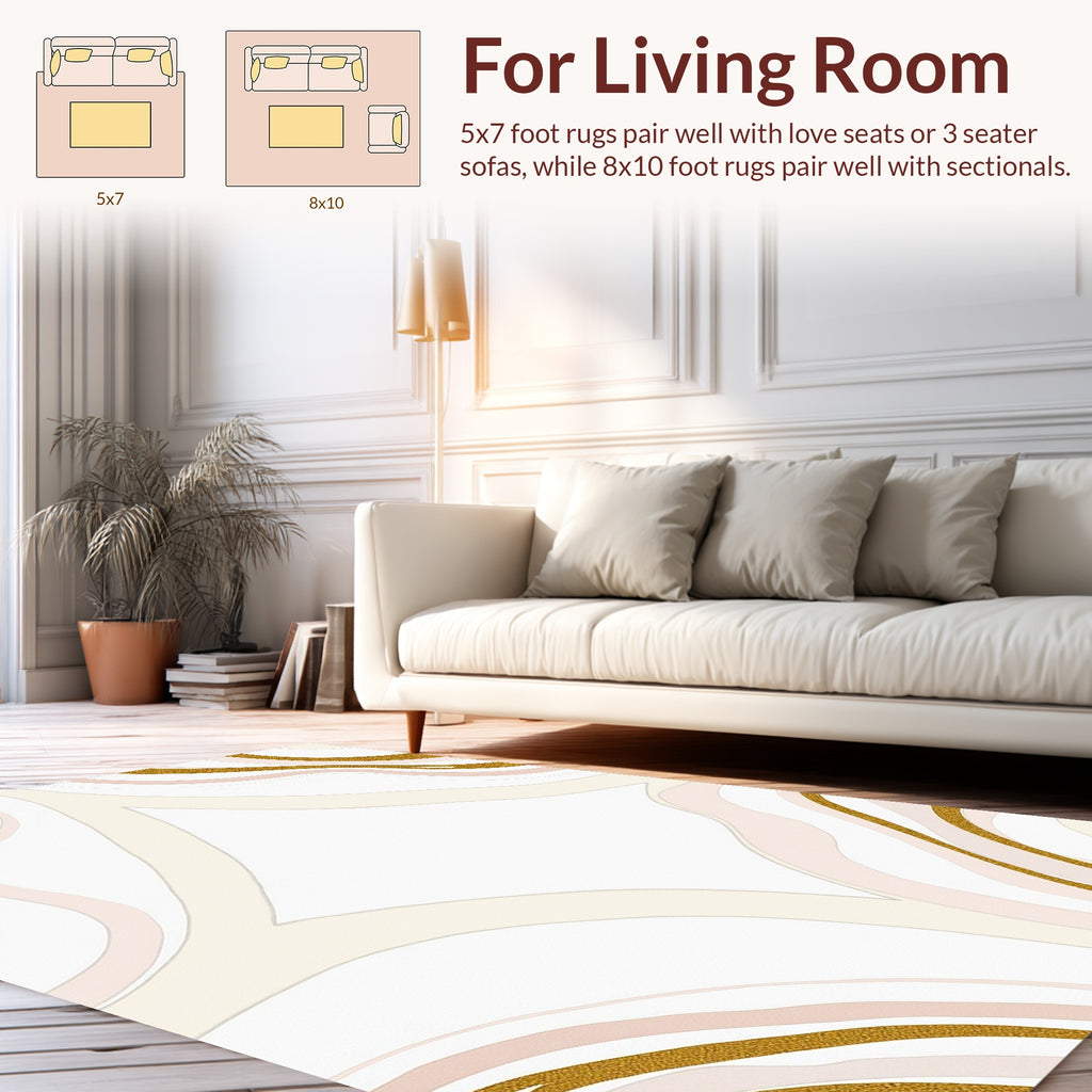 Soft Geo Agate Pattern Rug