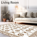 Ornate Floral Connective Element Pattern Rug