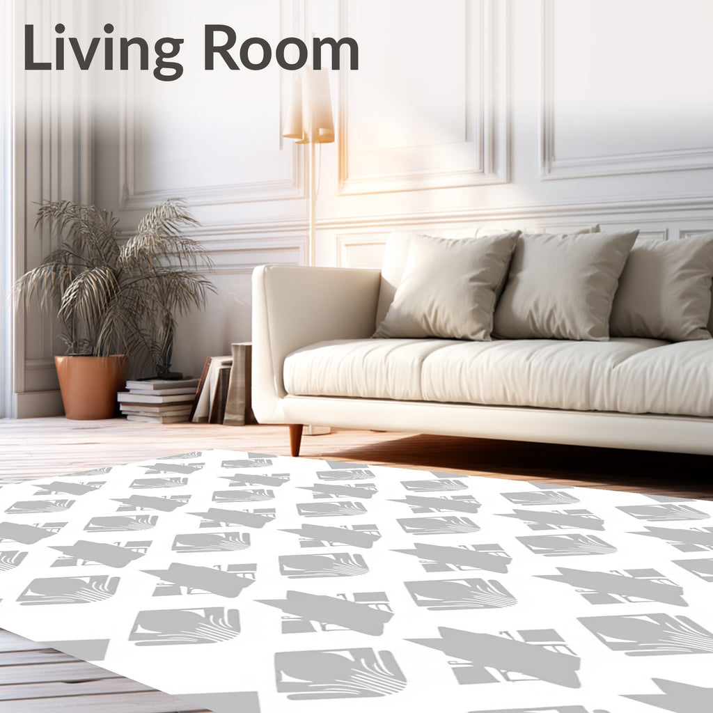 Modern Geometric Diamond Tribal Pattern Rug