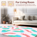 Abstract Brushstroke Floral Pattern Rug