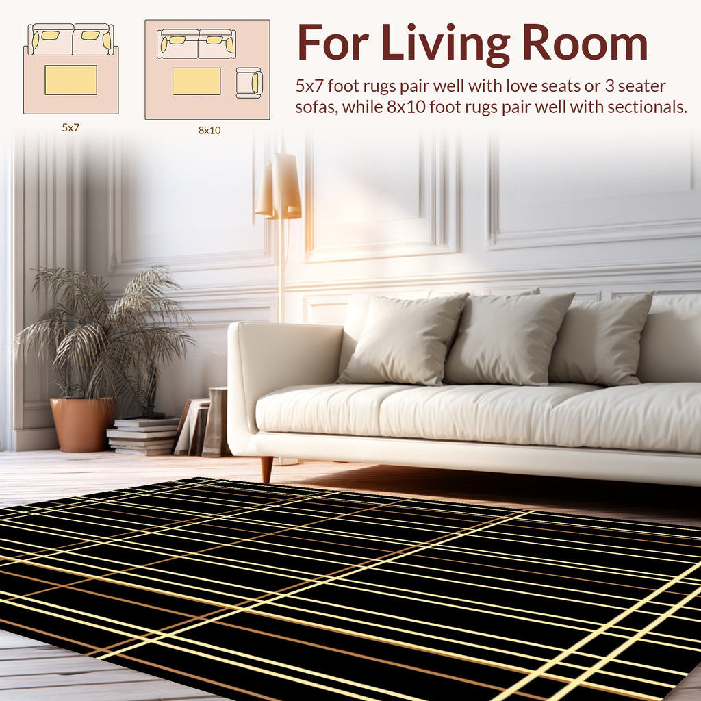 Classic Grid Pattern Design Rug