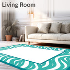 Oceanic Wave Pattern Design Rug