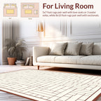 Abstract Grid Motif Pattern Rug
