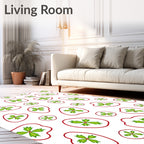 Green Holly Scatter Pattern Rug