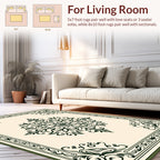 Elegant Floral Medallion Frame Design Rug