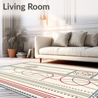 Striking Geometric Intertwined Lines Rug