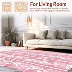 Pink Geometric Crystal Pattern Rug