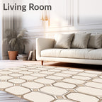 Classic Octagon Square Pattern Rug