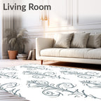 Sketchy Flourish Pattern Rug
