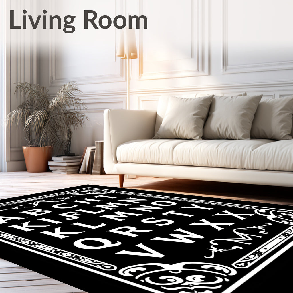 Decorative Alphabet Border Design Rug
