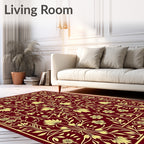 Rich Floral Motif Art Nouveau Rug