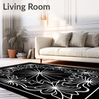 Ornate Floral Sunburst Design Rug