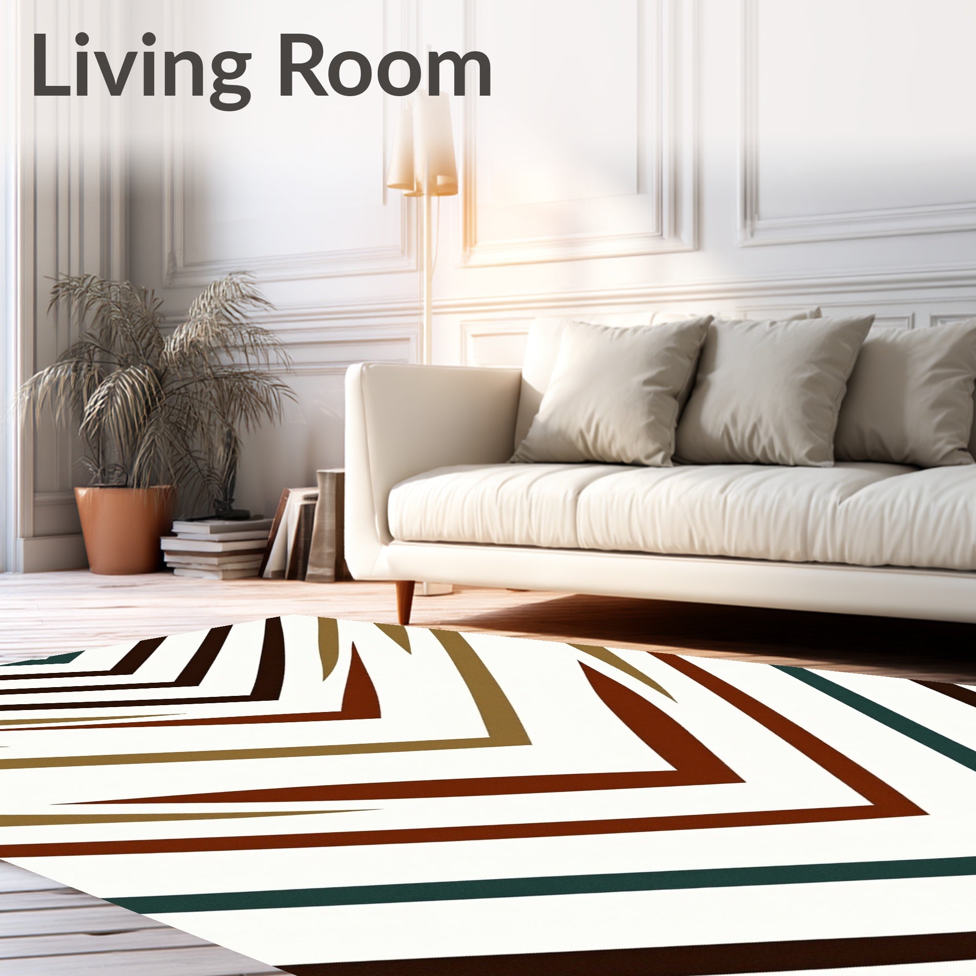 Geometric Chevron Design Rug