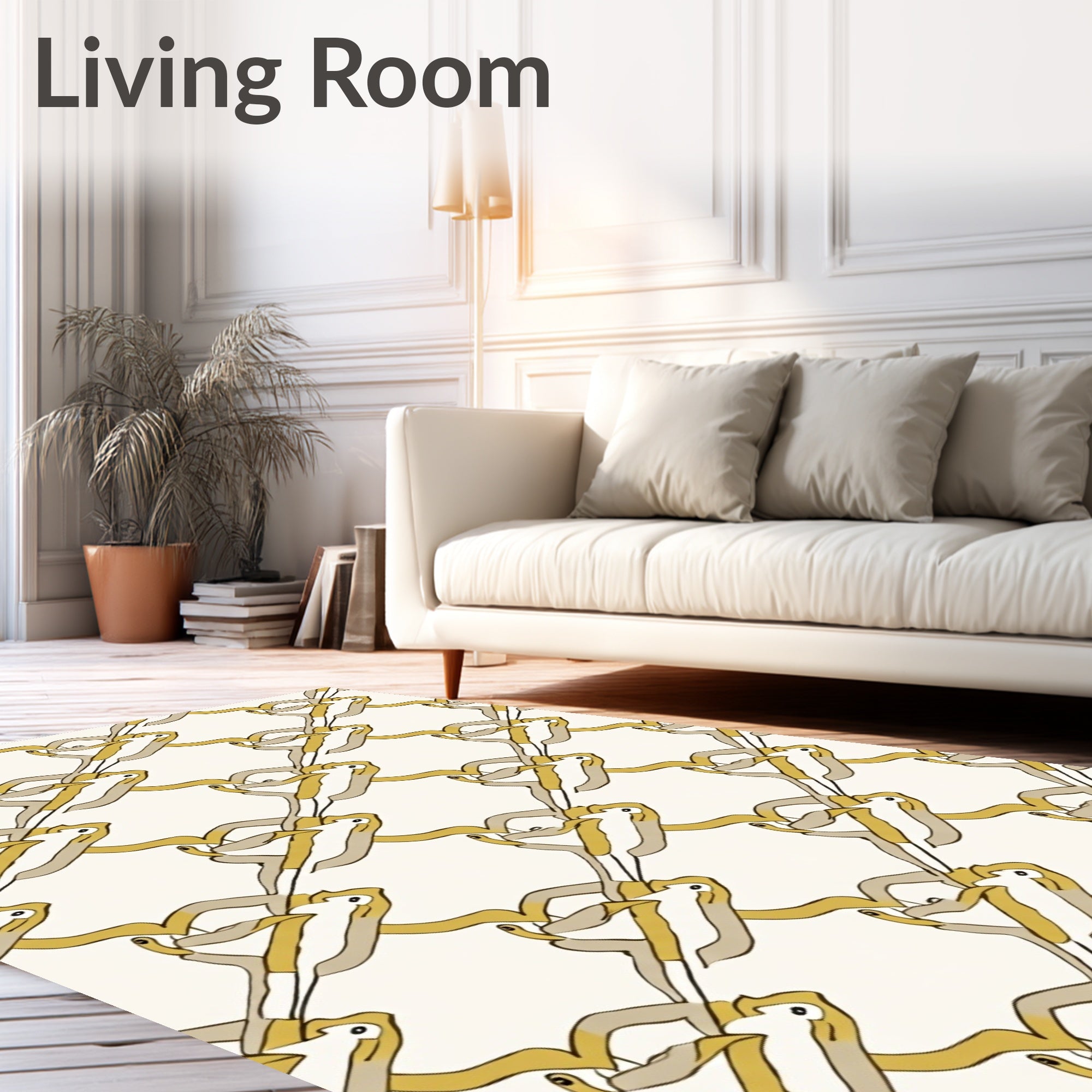 Art Deco Inspired Swirl Pattern Rug