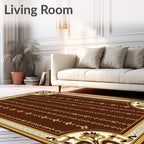 Regal Floral Stripe Border Design Rug