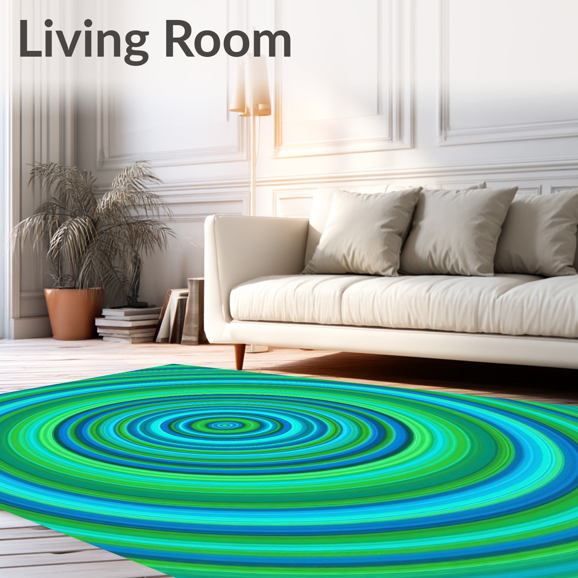Concentric Circle Pattern Rug